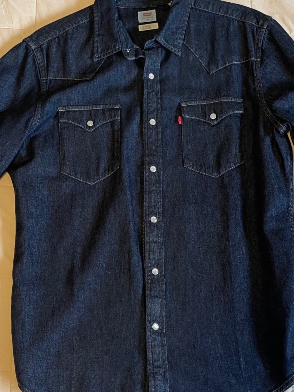 Levi's Western Denim Shirt - Dark Wash - Size M
